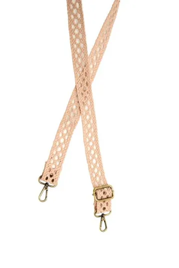 1.25" Open Braided Faux Leather Guitar Strap