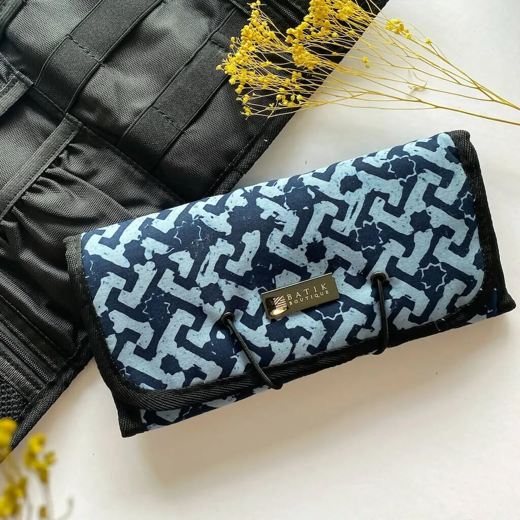 Batik Roll Up Travel Pouch