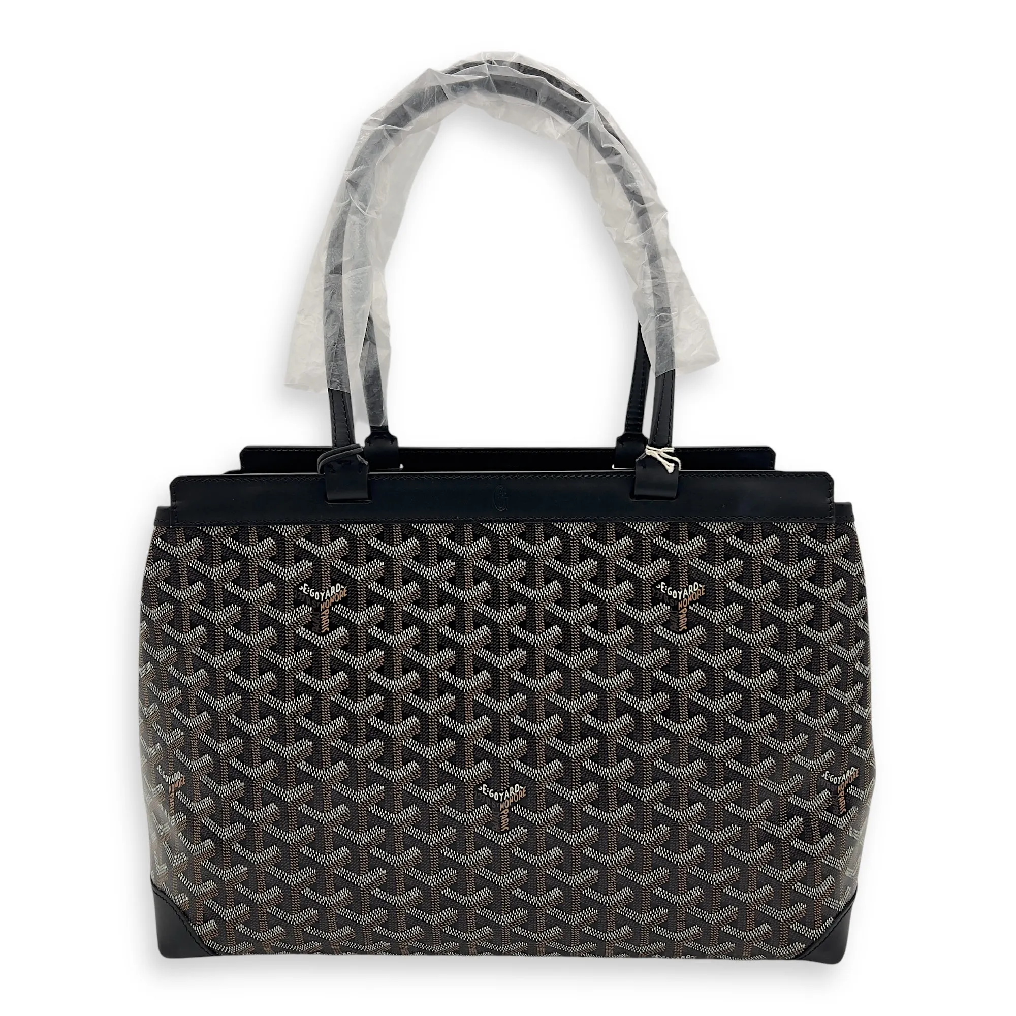 Bellechasse Tote Bag Black in Coated Canvas