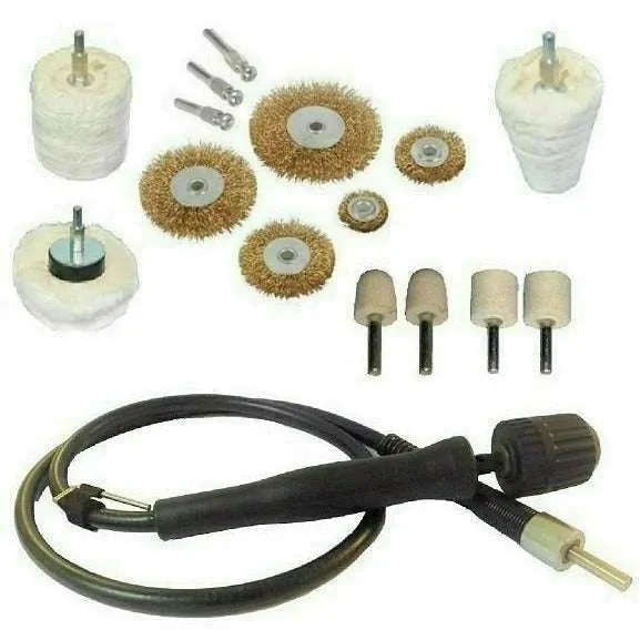 Bench Grinder Metal Polishing Kit Steel & Stainless Steel 22pc 4" x 1/2" Pro-Max