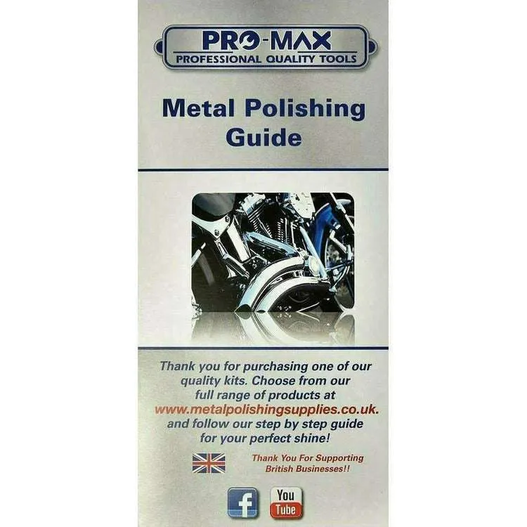 Bench Grinder Metal Polishing Kit Steel & Stainless Steel 9pc 6" x 1" Pro-Max