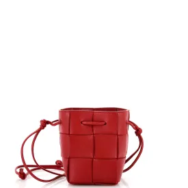 Cassette Bucket Bag Maxi Intrecciato Leather Mini