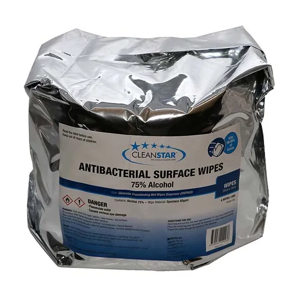 Cleanstar Antibacterial 800 and 1200 Surface Wipes