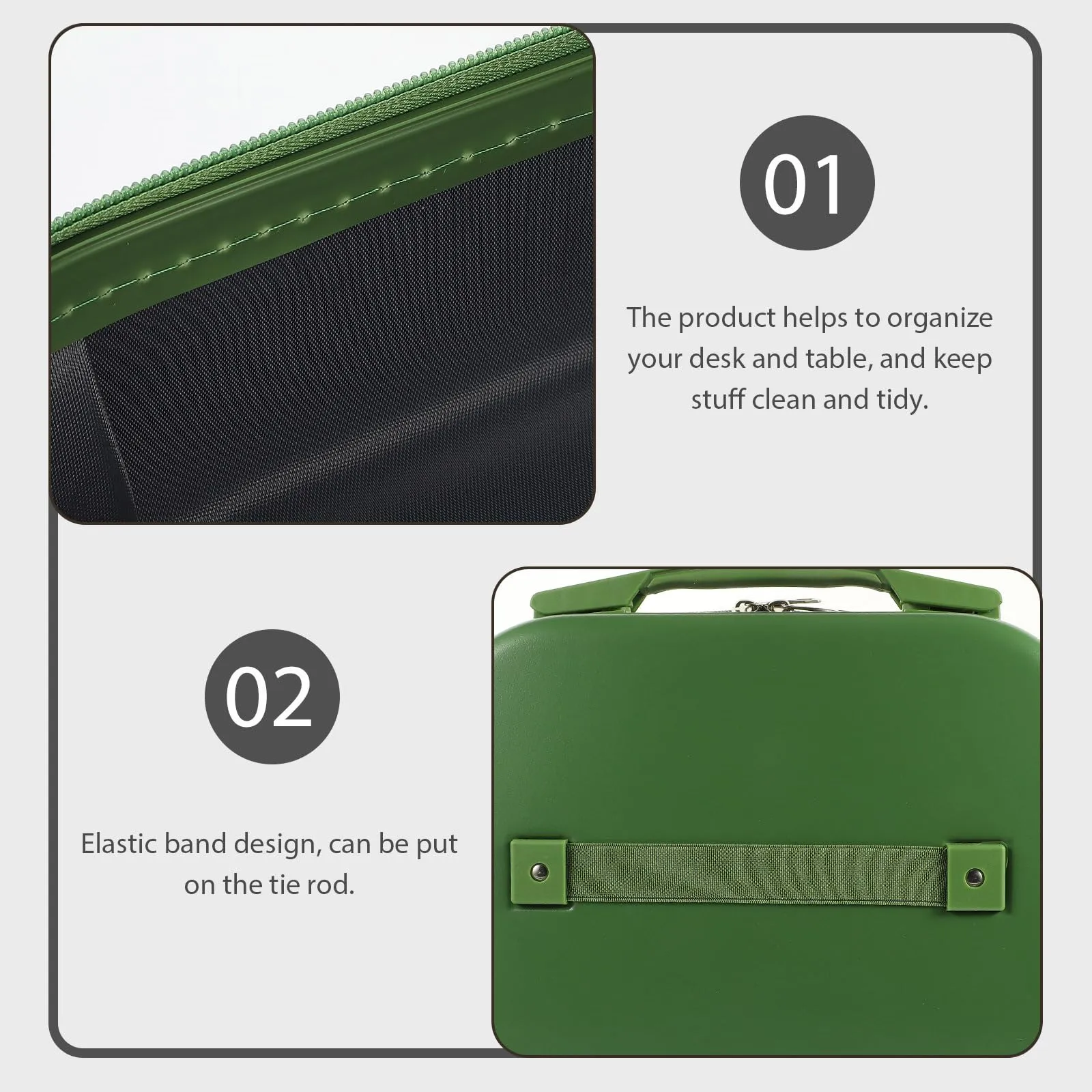 COLLBATH Portable Cosmetic Suitcase Makeup Storage Box Travel Organizer for Lipsticks and Essentials Design for Home The Go Use Stylish Makeup Bag for Women and Girls
