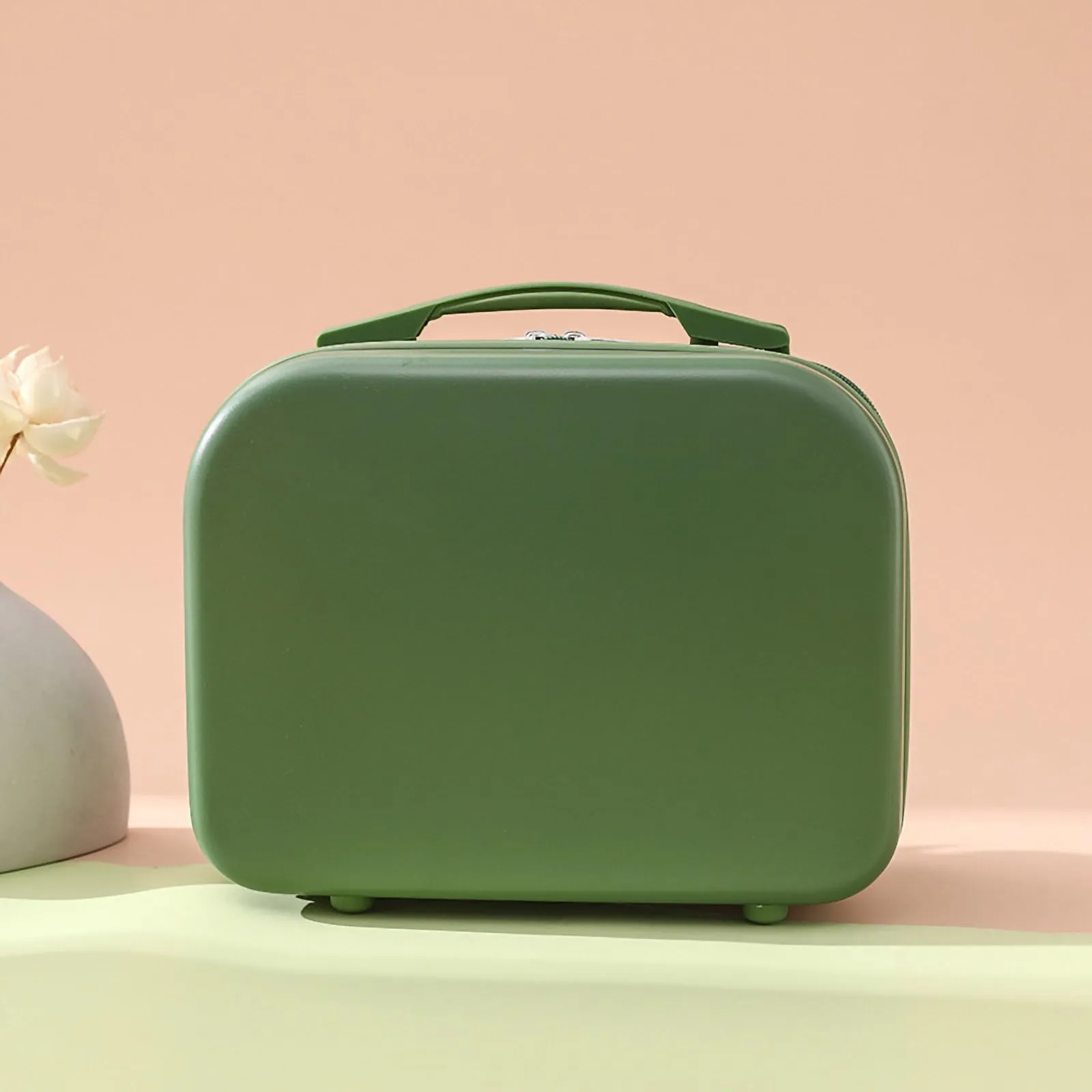 COLLBATH Portable Cosmetic Suitcase Makeup Storage Box Travel Organizer for Lipsticks and Essentials Design for Home The Go Use Stylish Makeup Bag for Women and Girls