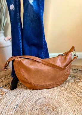 Dakota Crescent Crossbody - Camel