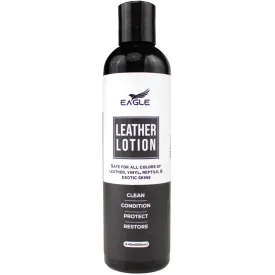 Eagle Leather Lotion with Cloth – 8.5oz Leather Conditioner for Purses, Jackets, Bags, and More – The Best Leather Care Product for Moisturizing, Rejuvenating, and Treating Aniline Leather