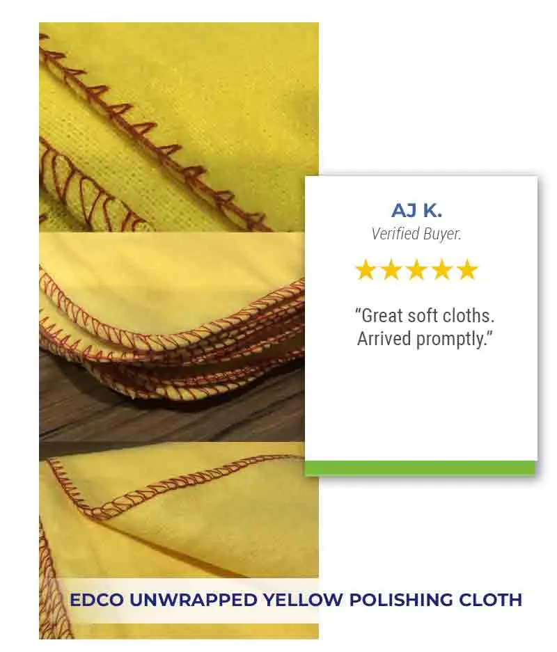 Edco Unwrapped Yellow Polishing Cloth - 10 Pcs/Pack