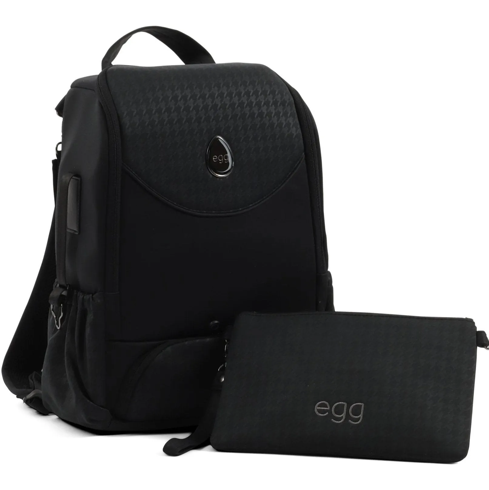Egg 3 Backpack Houndstooth Black (Top Loader)