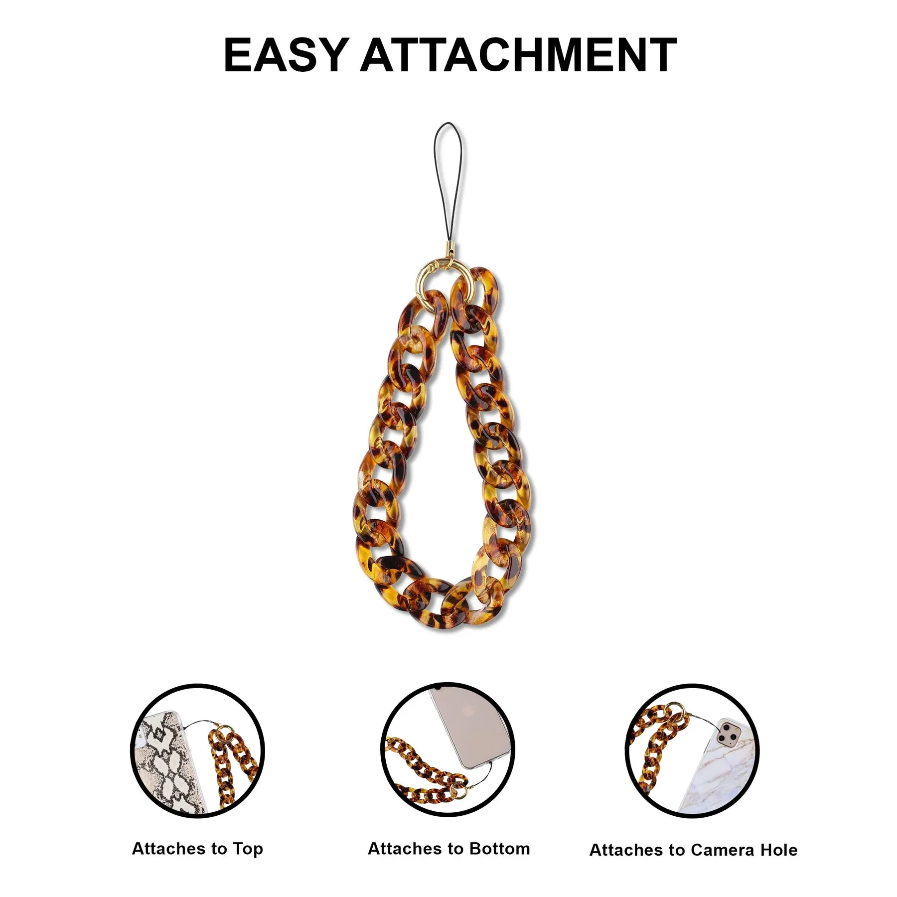 Ellie Rose Phone Charm - Tortoiseshell