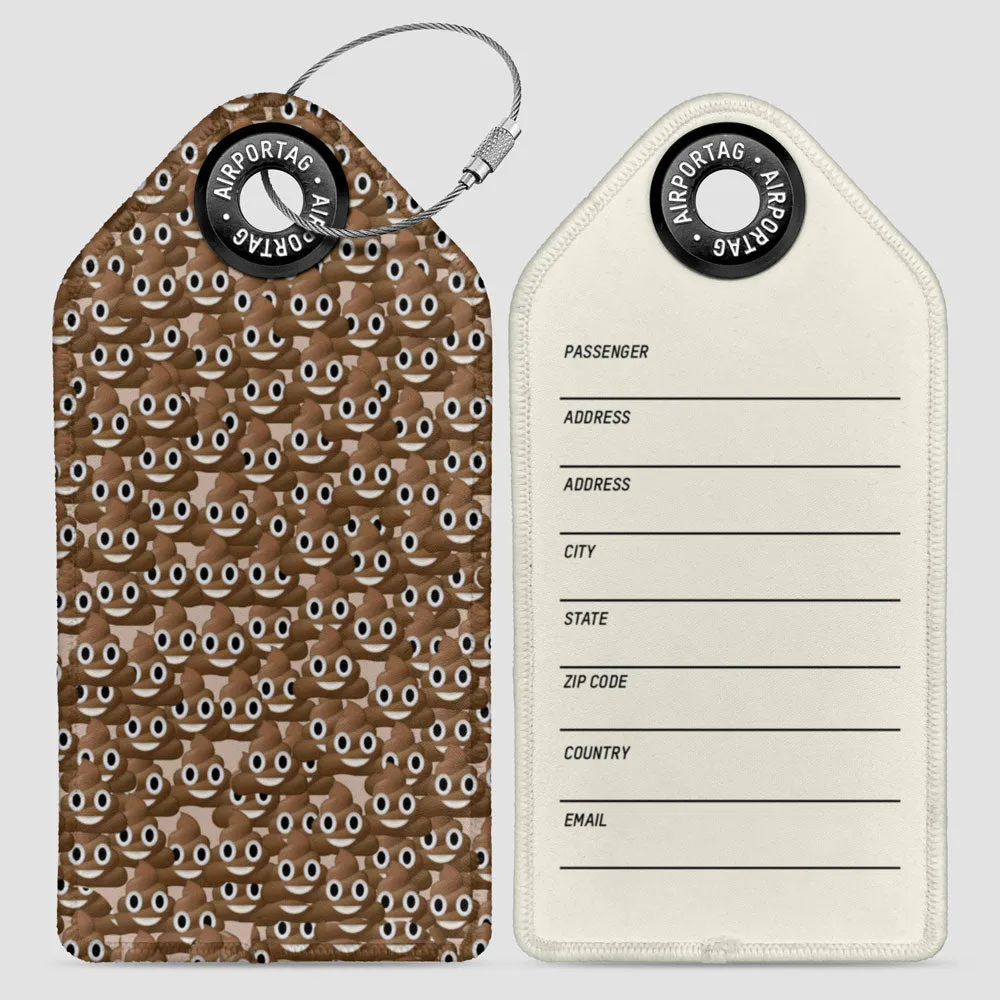 Emoji Poop Pattern - Luggage Tag
