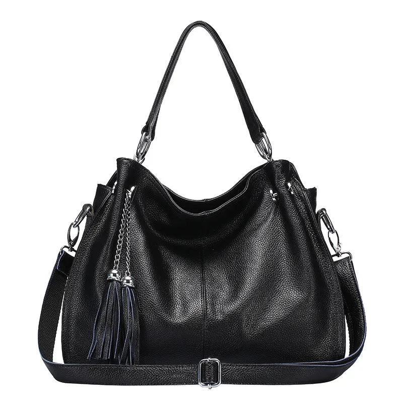Fashion Tassel Women Leather Shoulder Handbags 0217