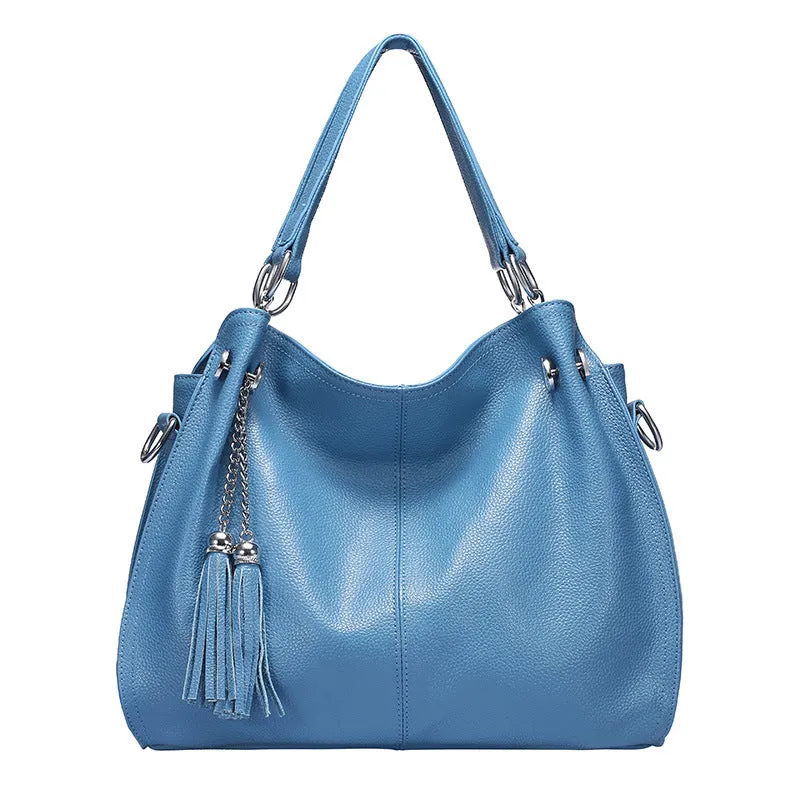 Fashion Tassel Women Leather Shoulder Handbags 0217