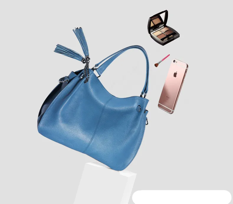 Fashion Tassel Women Leather Shoulder Handbags 0217
