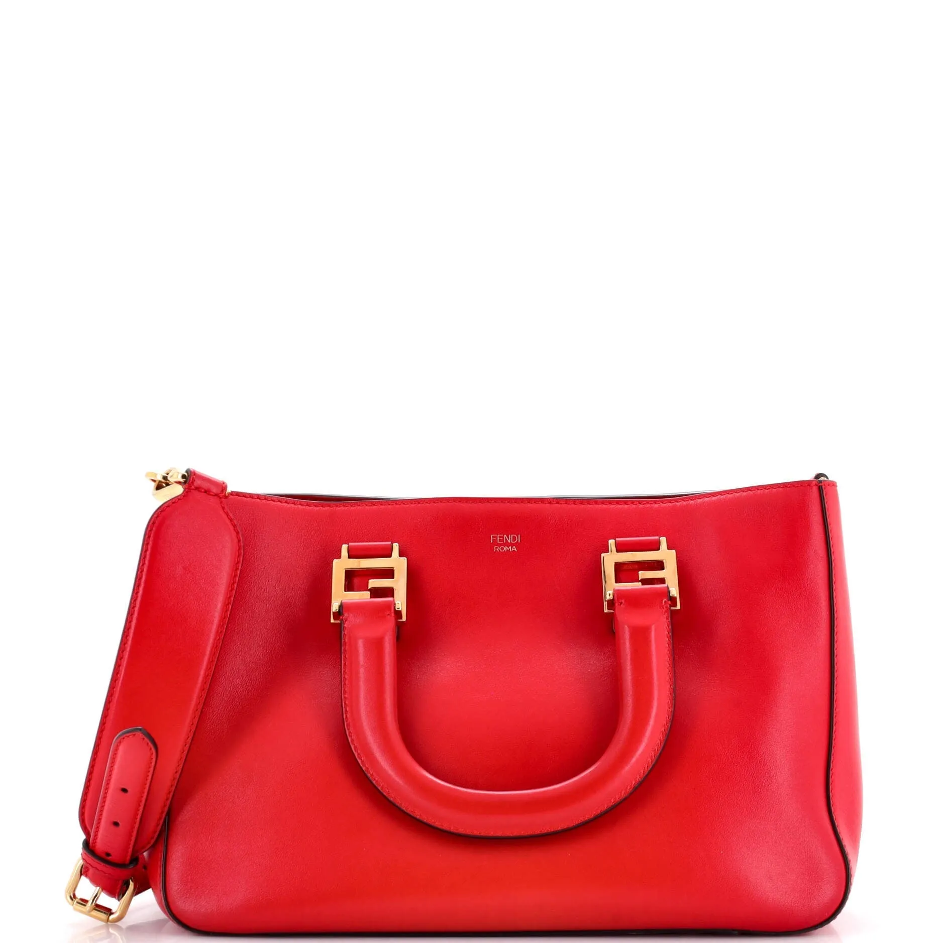 FENDI FF Handle Tote Leather Small