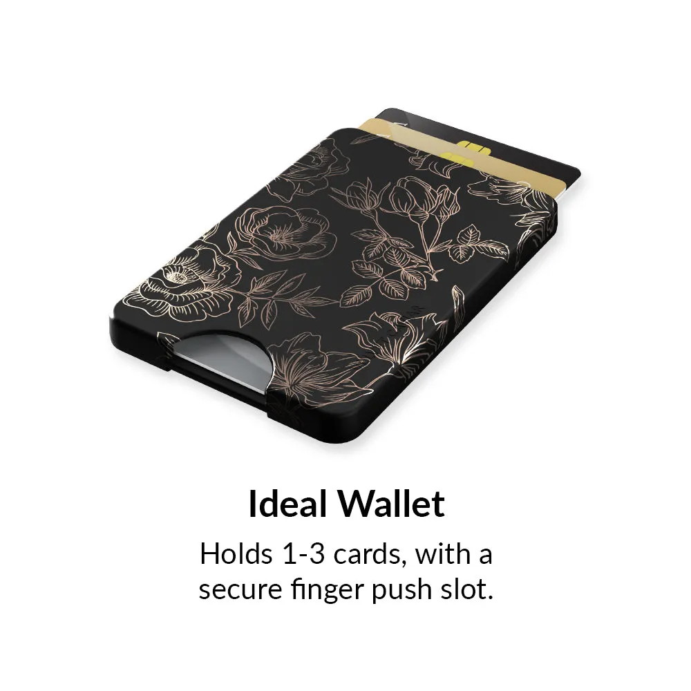 Floral Rose Gold Chrome MagSafe Wallet