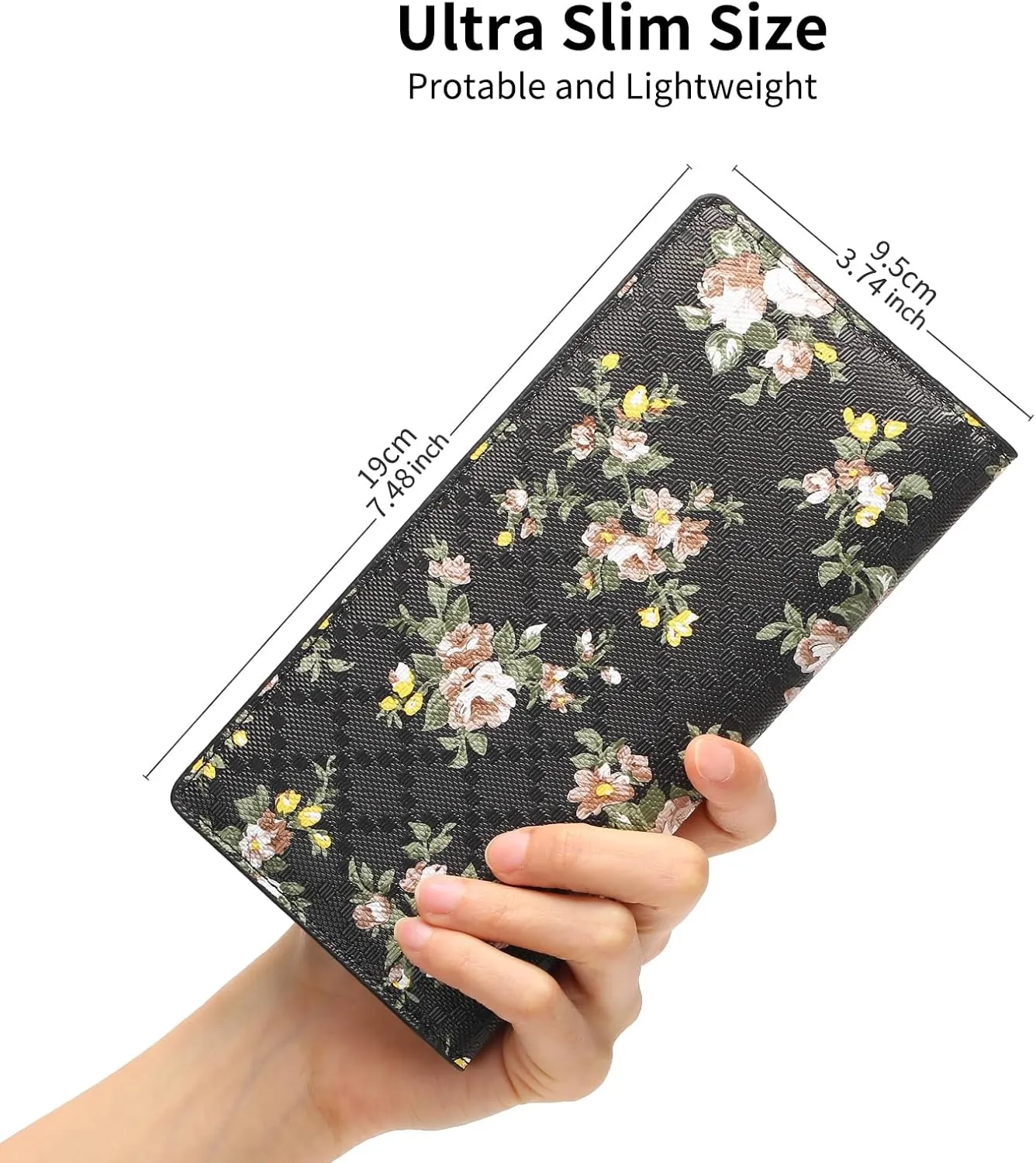 GOIACII Womens Wallet RFID Slim Wallets for Women Thin Ladies Credit Card Holder Bifold Billfold with 11 Card Slots & ID Window
