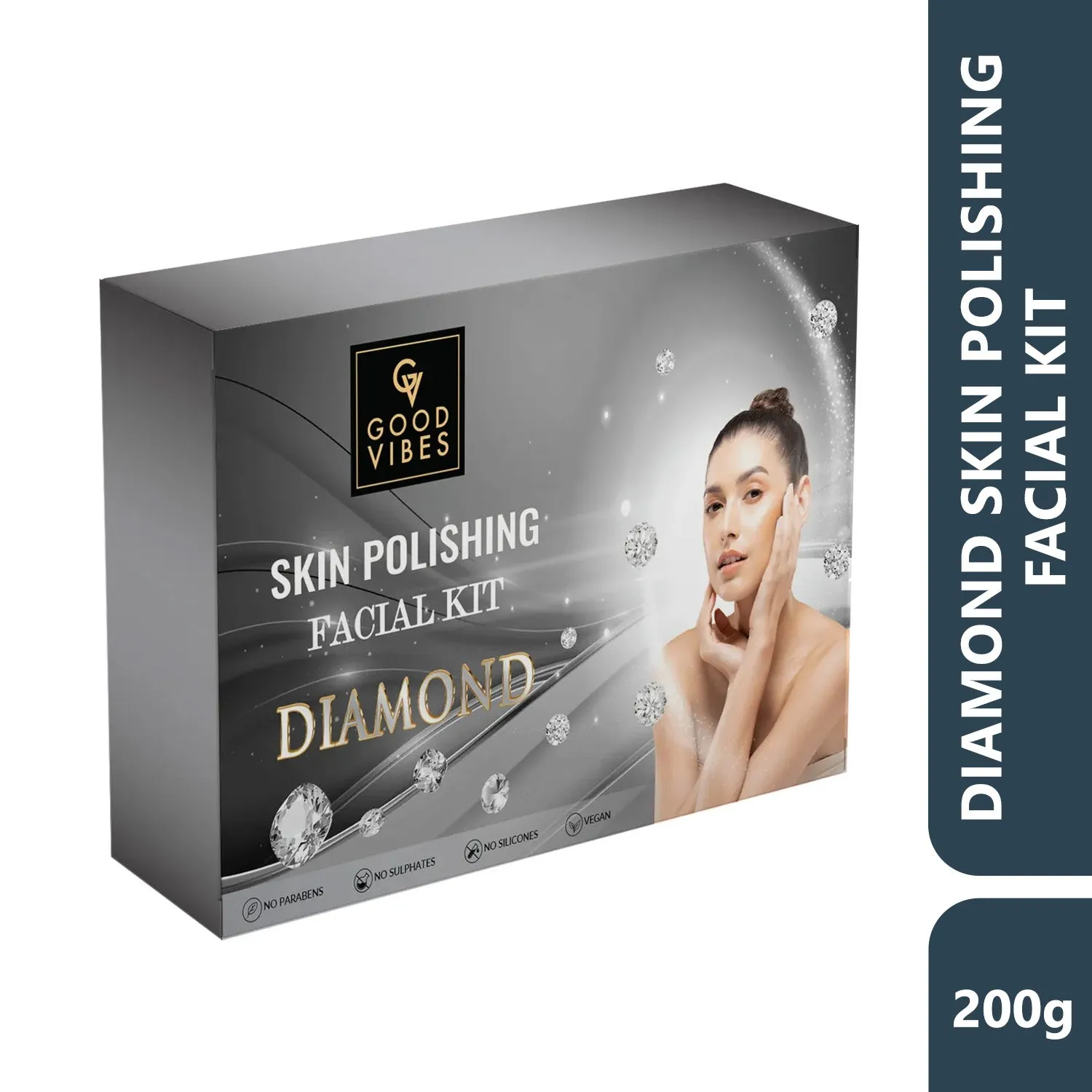 Good Vibes Diamond Skin Polishing Facial Kit - 200g - GT