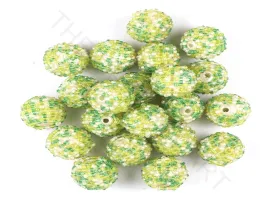 Green Woven Beaded Beads