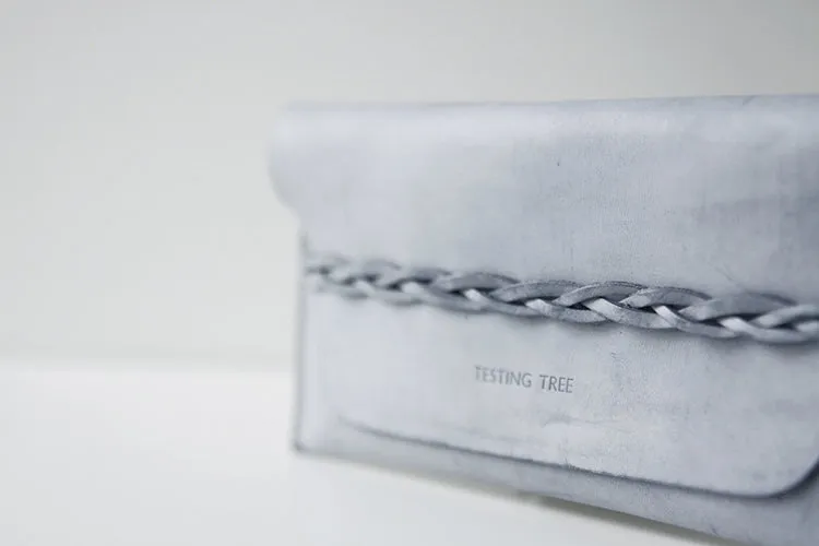 Handmade Womens Leather braided Wallet Slim Leather Wallets for Women