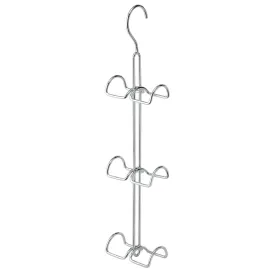 interDesign Classico Hanging Organizer for Purses, Handbags, Satchels, Backpacks, Scarves, Pashminas, Slings, Closet Accessories-6 Hooks, Chrome, Set of 1 Holder