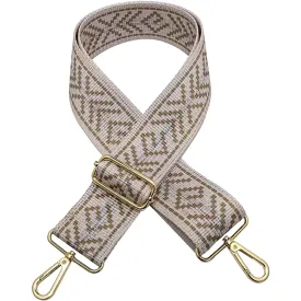 Jen & Co. Adjustable Guitar Strap Taupe Fabric