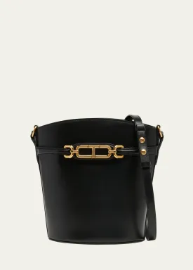 Medium Box Bucket Bag in Leather