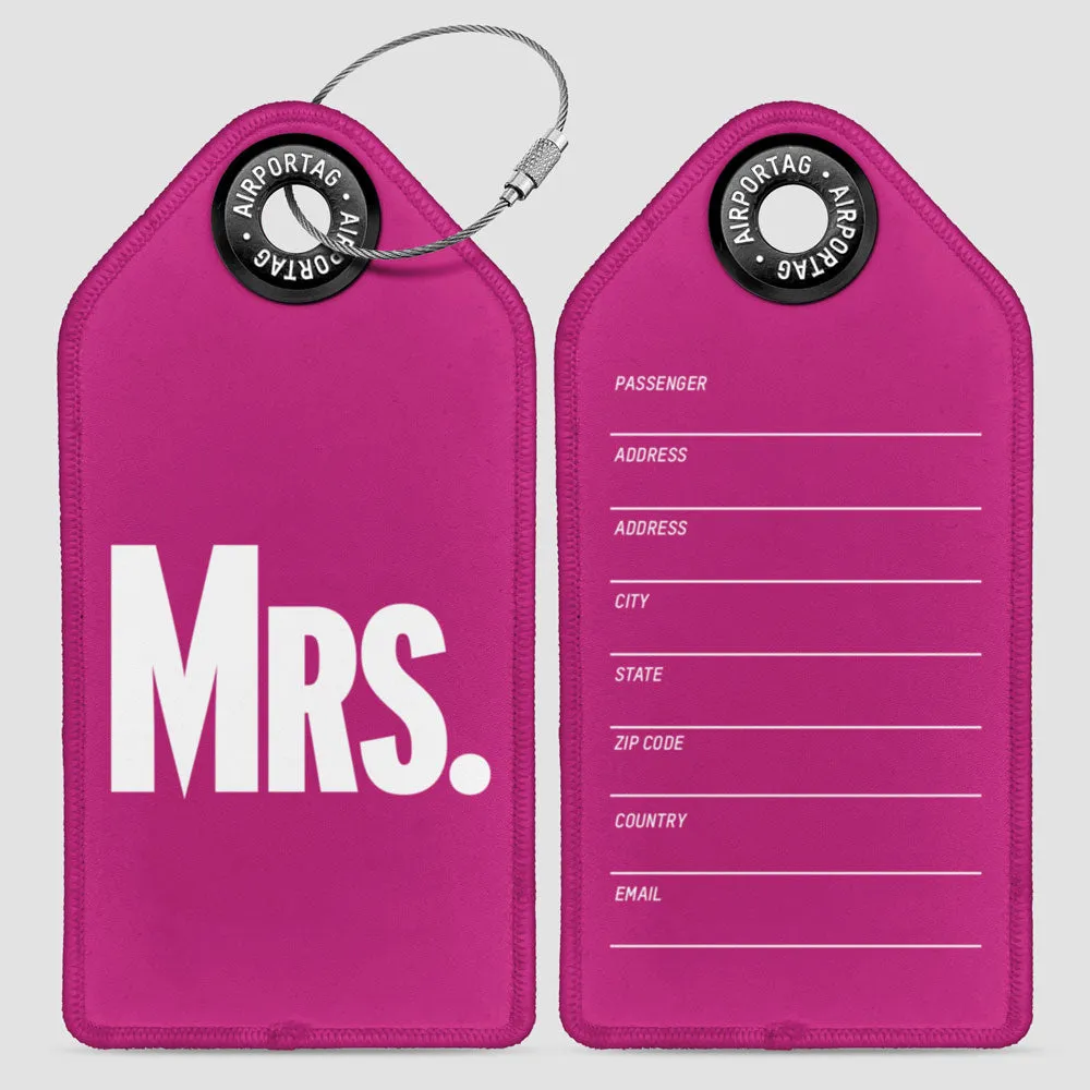 Mr and Mrs - Luggage Tag