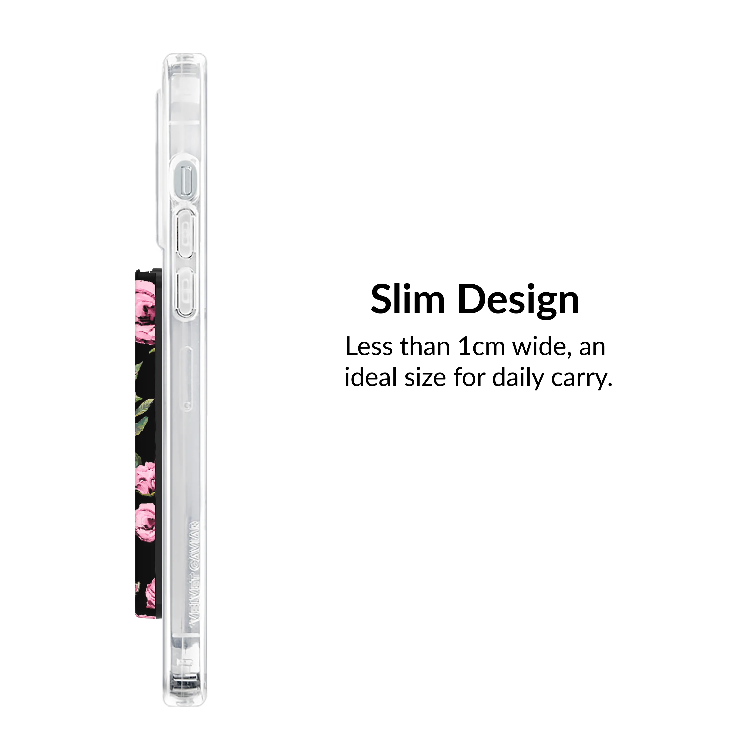 Pink Rose Floral MagSafe Wallet