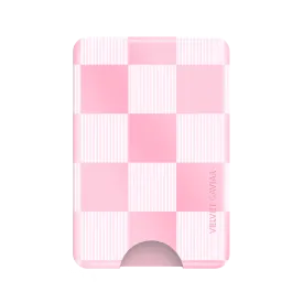 Pink Vibe Checkered Magsafe Wallet