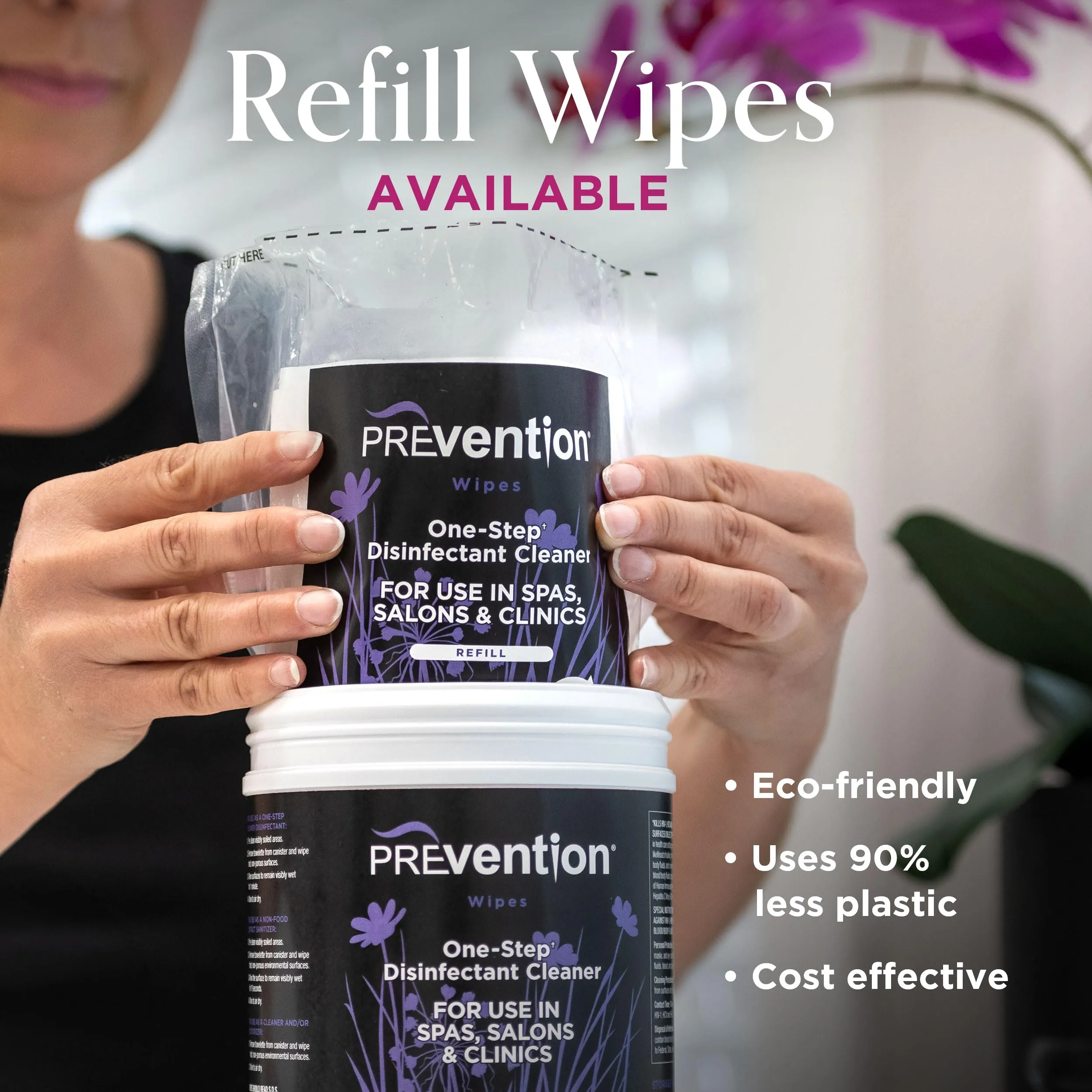 Prevention All Purpose Cleaner Wipes – One-Step Wipes for Salons, Spas, Clinics, Tanning Bed Cleaner Surface Sanitizing Wipes – 160 Count per Canister, Pack of 12