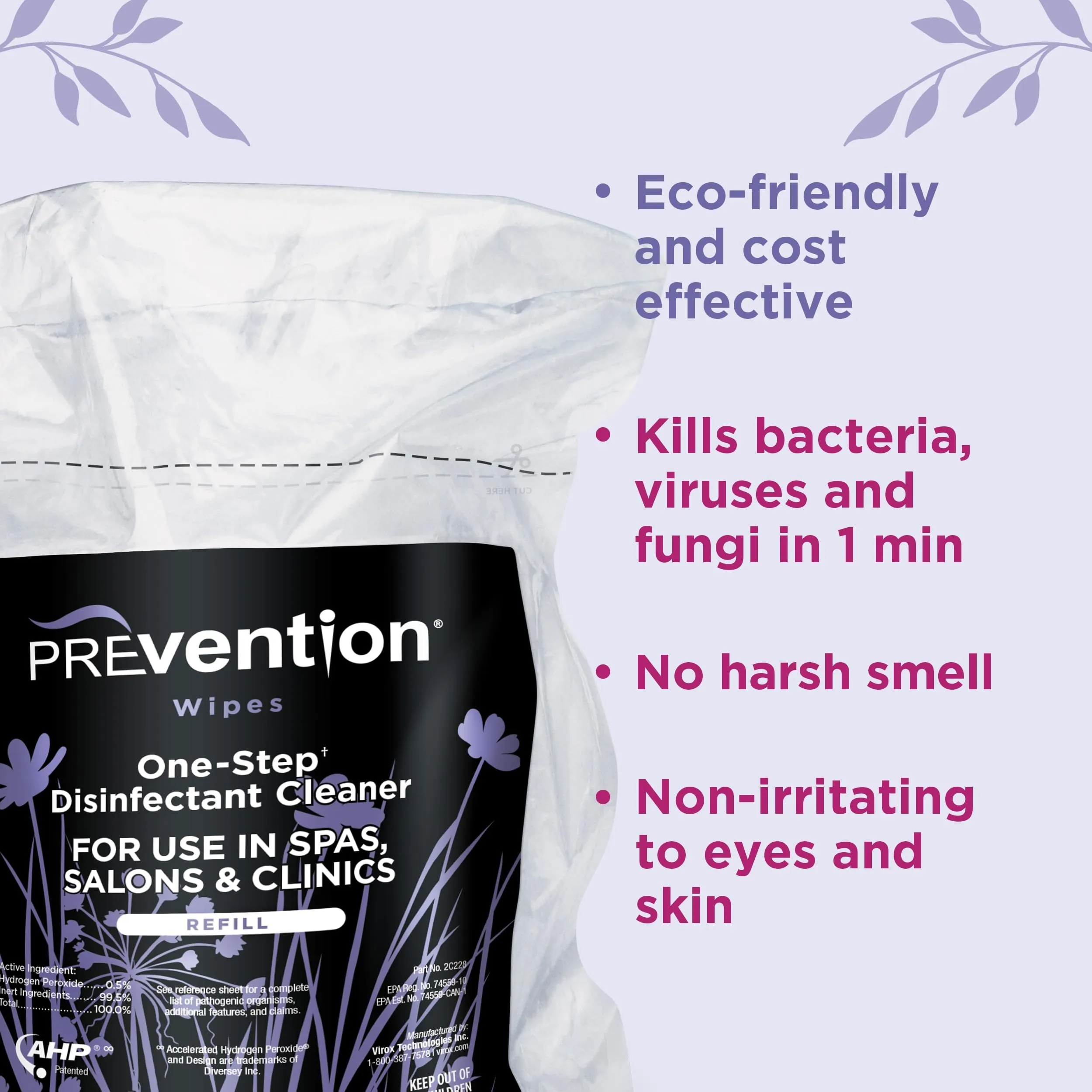 Prevention All Purpose Cleaner Wipes – One-Step Wipes for Salons, Spas, Clinics, Tanning Bed Cleaner Surface Sanitizing Wipes – 160 Count per Canister, Pack of 12