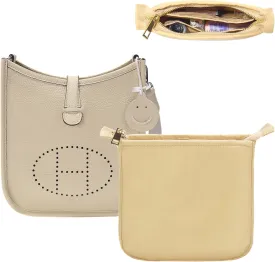 Purse Organizer Insert for Hermes Evelyne 29 PM, Mini Evelyne Bag Insert with Zipper,Nylon Inner Liner Organizer with Multi-pockets,Keep Bag Shape and Clean