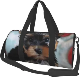 Travel Duffle Bag Weekender Bags for Men Women with Shoe Compartment Large Capacity Weekender Overnight Bag Yorkie Puppy Carry On Tote Bags Sport Gym Bag for Travel Yoga