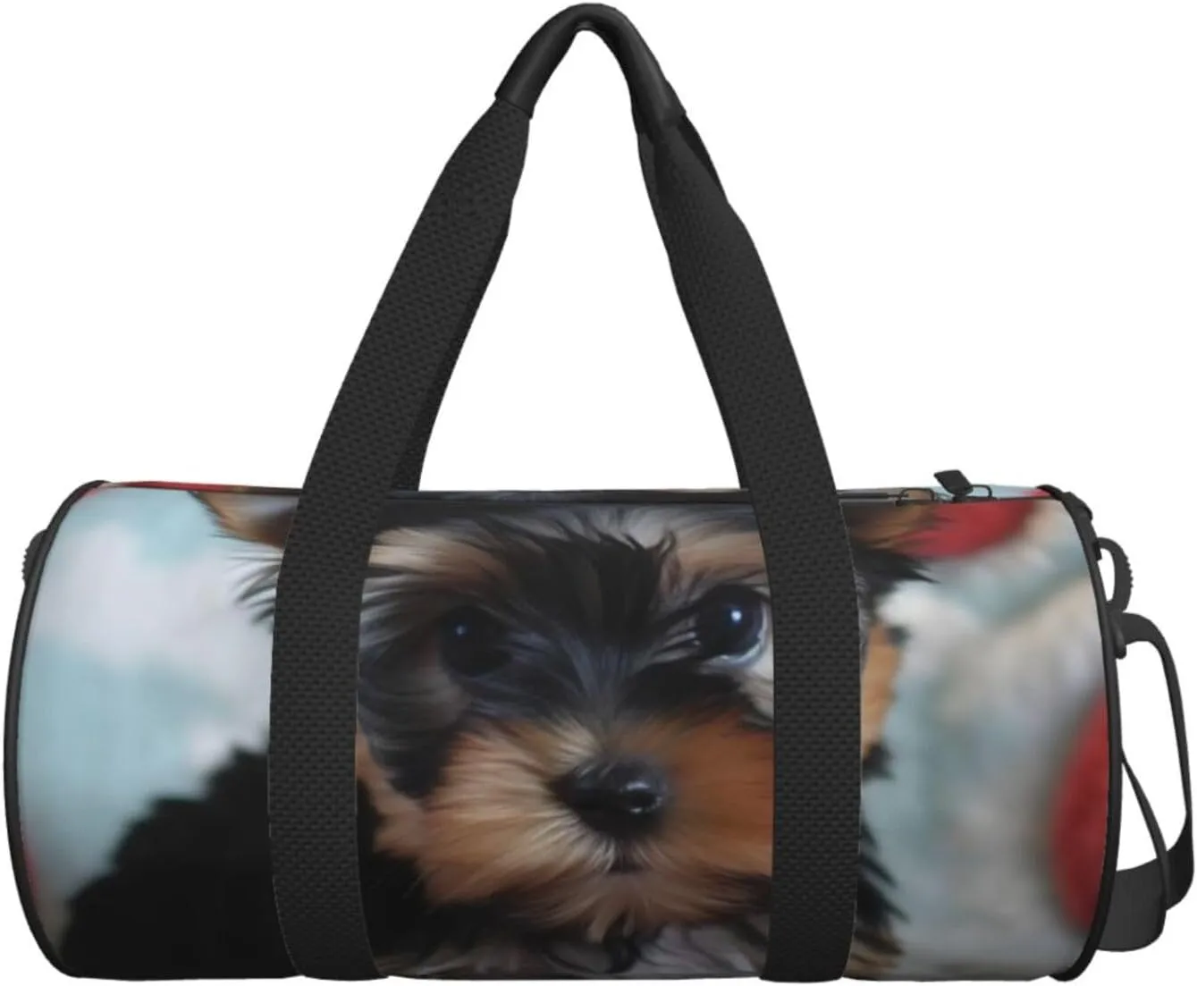 Travel Duffle Bag Weekender Bags for Men Women with Shoe Compartment Large Capacity Weekender Overnight Bag Yorkie Puppy Carry On Tote Bags Sport Gym Bag for Travel Yoga
