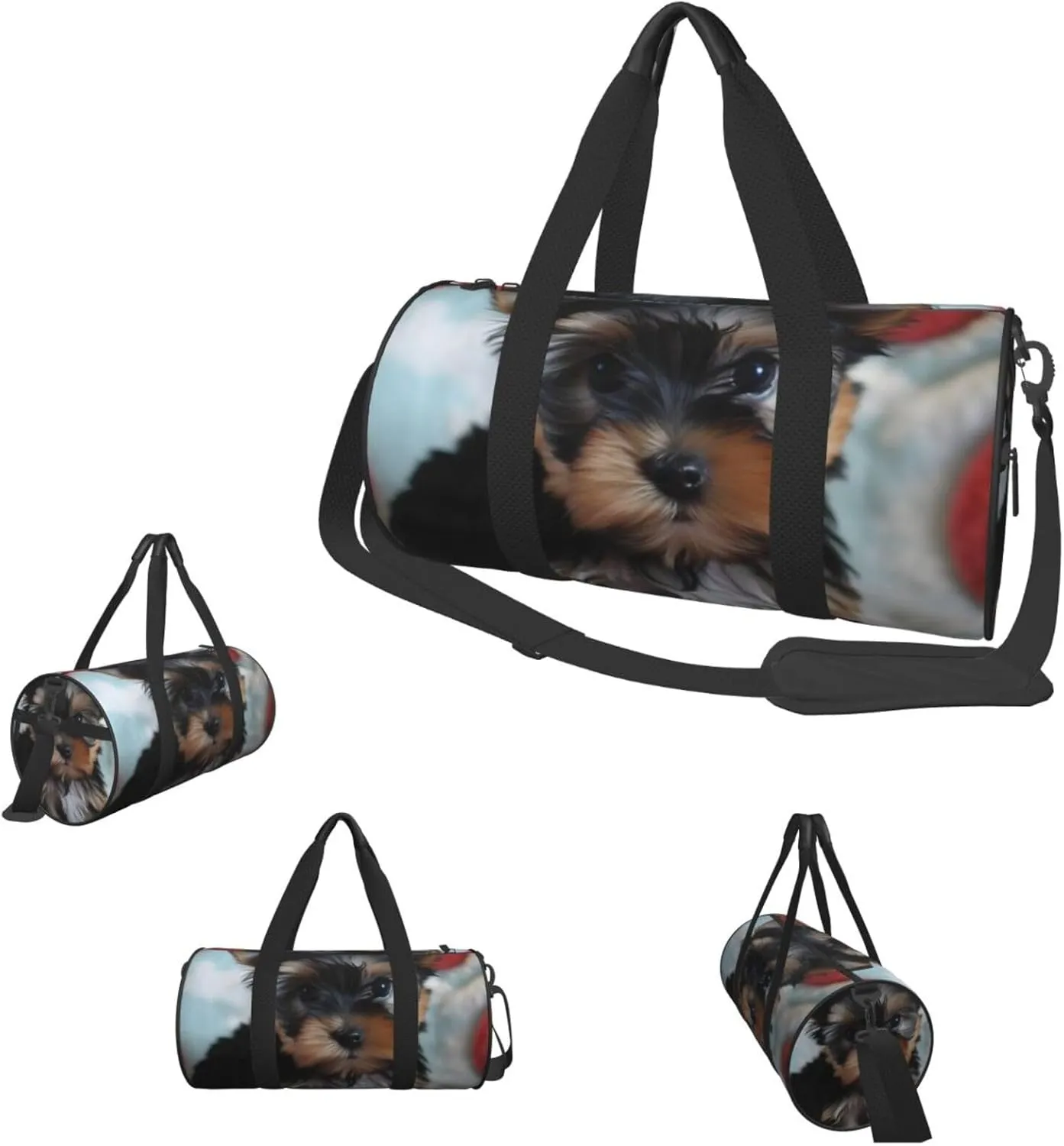 Travel Duffle Bag Weekender Bags for Men Women with Shoe Compartment Large Capacity Weekender Overnight Bag Yorkie Puppy Carry On Tote Bags Sport Gym Bag for Travel Yoga
