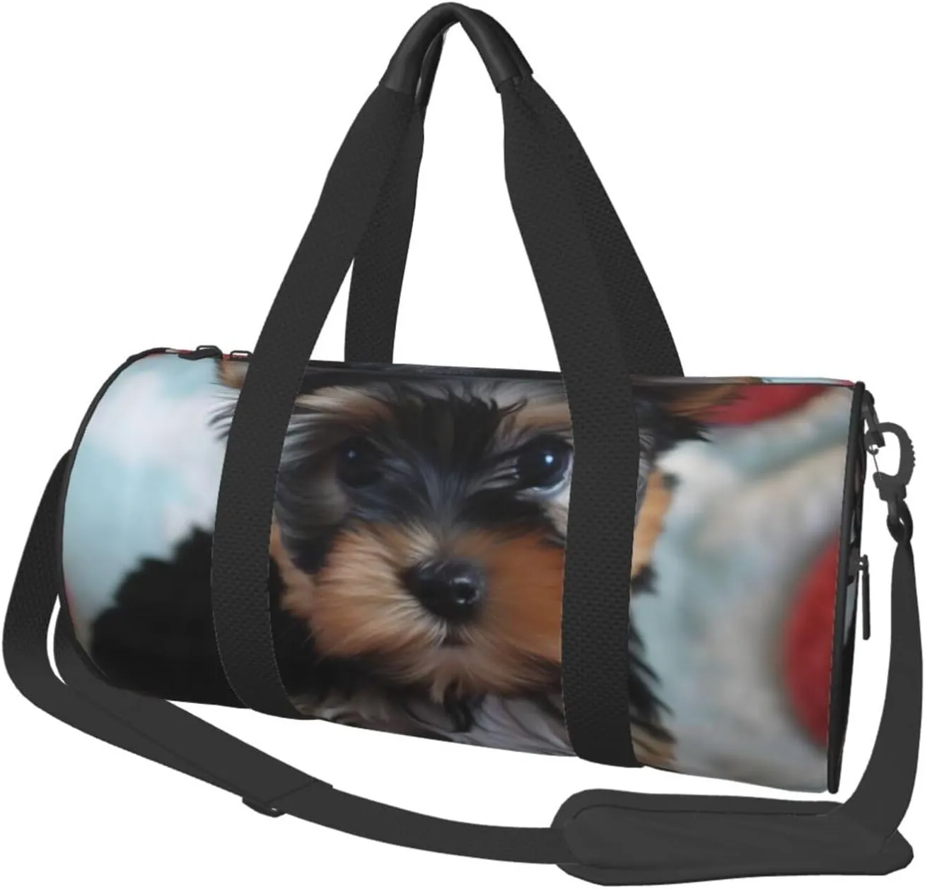 Travel Duffle Bag Weekender Bags for Men Women with Shoe Compartment Large Capacity Weekender Overnight Bag Yorkie Puppy Carry On Tote Bags Sport Gym Bag for Travel Yoga