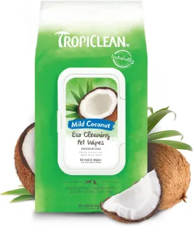 Tropiclean Ear Cleaning Wipes For Dogs & Cats (50 ct)