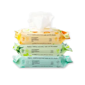 Variety 3 Pack - Citrus, Eucalyptus & Unscented Bamboo Hand Wipes