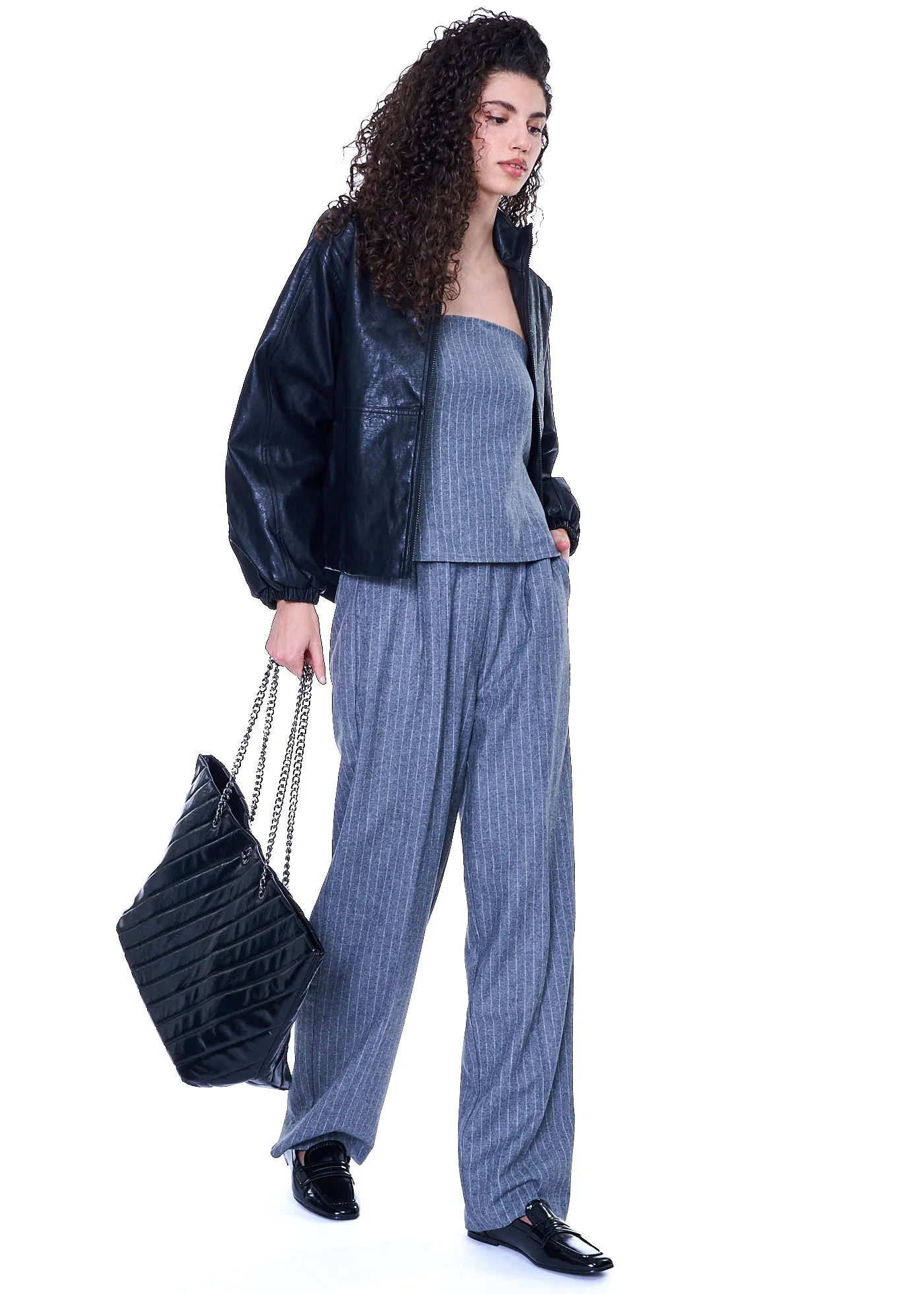 Vesper & Vale Roberts Quilted Tote Bag in Black