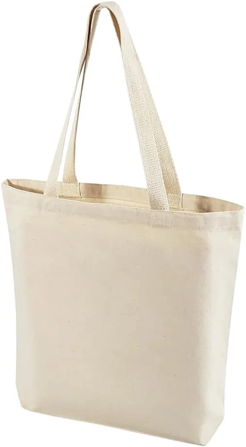 Wholesale Canvas Tote Bags, 15"W x 16"H x 3"G, Cotton Reusable Grocery Shopping Bags, Blank, DIY Painting Printing Embroidery